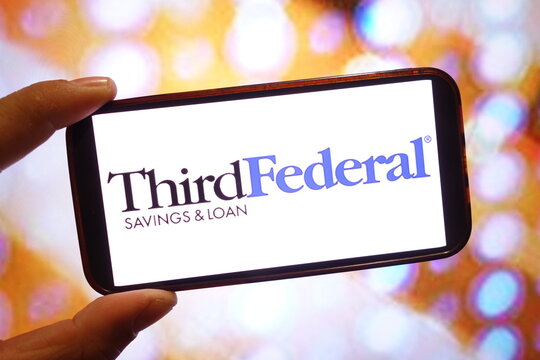 Konskie, Poland - June 21, 2025: TFS Financial company logo displayed on mobile phone