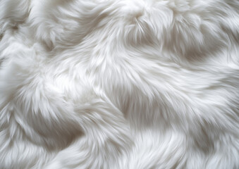 Pure white fur - detailed background, hyperrealistic, rich details, texture.