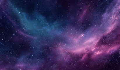 Naklejka premium Deep space nebula swirls in vibrant hues