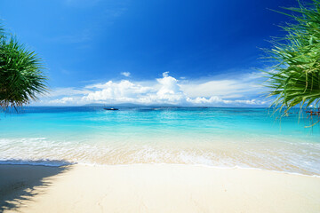 南国の青空とビーチ