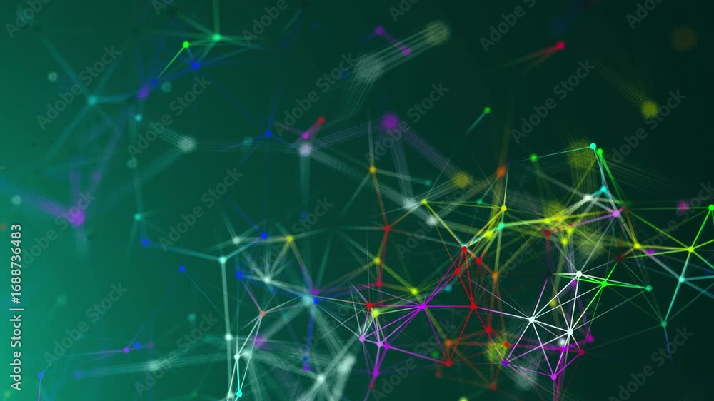 Poster abstract connection dots. computer generated 3d render