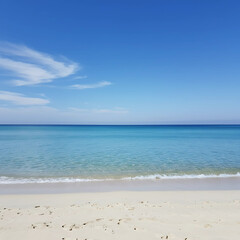 Fototapeta premium Calm Beach at Sunset/Sunrise with Gentle Waves ai generated