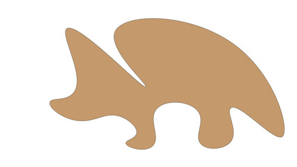 Abstract shape with smooth organic curves in earthy brown, evoking natural forms and modern design, perfect for creative projects and branding.