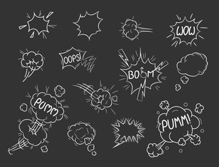 Unique collection of hand-drawn anime and manga motion elements. This vector set includes expressive speed clouds, dynamic lines, emotional doodles, speech bubbles, and action effects – perfect for ad