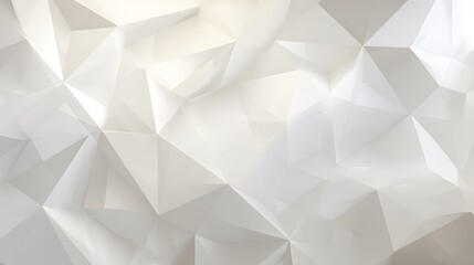 Fototapeta premium Contemporary white wall adorned with multiple triangular shapes creating a unique abstract texture