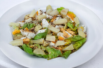 Appetizing ingredients in an healthy salad