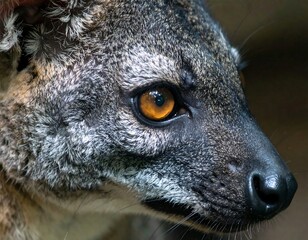 Close-up of a wild animal's head