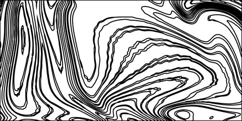 Abstract black and white vintage floral sketch vector illustration design with a tribal dragon. Blank Detailed topographic patter line map background .Topographic Map Of wild west Abstract Vector Back