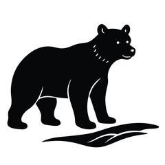 Photorealistic brown bear cub peeking from behind a mossy log, shallow depth of field, soft bokeh forest background.