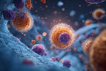 Naklejka premium Nitric oxide signaling in the immune system.