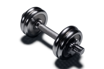 dumbbell on white background