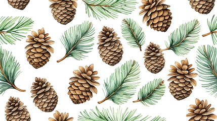 watercolor hand drawn cute pinecone elf