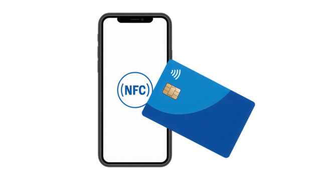 Modern smartphone wirelessly paying with a contactless credit card, symbolizing secure digital transactions and future financial technology for seamless commerce experiences