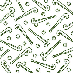 Hockey field background, pattern set. Collection icons hockey field. Vector