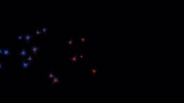 Star flow of particles in space. With alpha channel. 4K UHD.
