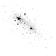 Abstract ink splatter on black background