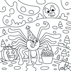 Abstract winter plant illustration with snowdrift design and black line art