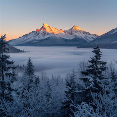 Crisp Ridge Lines at First Light