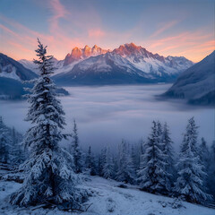 Tripod-Calm Sun-lit Peaks