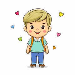 little boy  cartoon vector