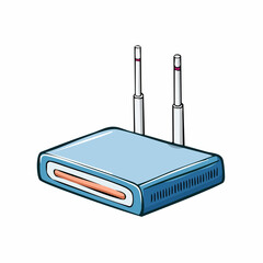 wireless router on white background