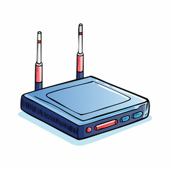 wireless router on white background