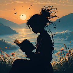 La lectura como refugio © Donna