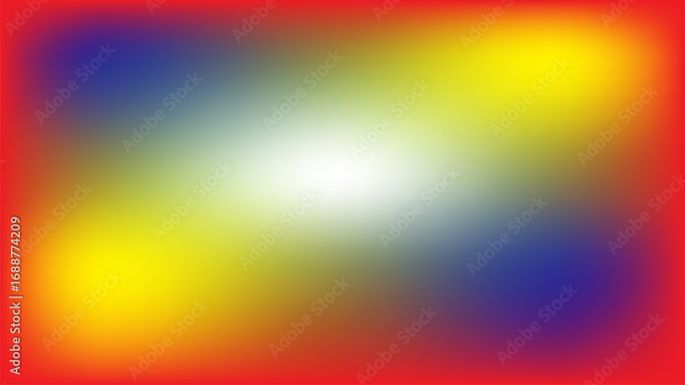 Poster abstract gradient with vibrant colors of red yellow blue and white creating a blurred effect