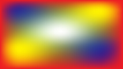 Abstract gradient with vibrant colors of red yellow blue and white creating a blurred effect