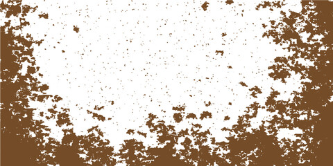 Grungy brown metal background with rusty texture and paint splashes
