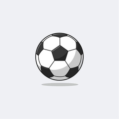 Obraz premium Cartoon illustration of a soccer ball against a light gray background.