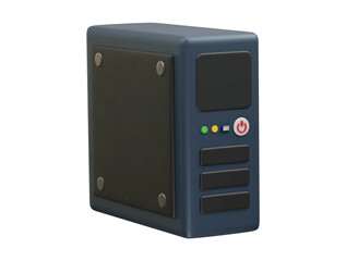 Fototapeta premium CPU Computer icon 3d rendering illustration