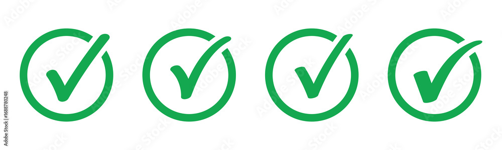 Aufkleber checkmark vector, checkmark icon set, approved symbol, checked checkbox mark, checkmark set. checkbo