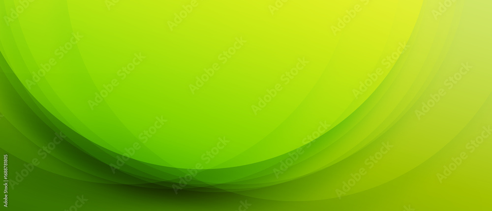 Poster green abstract background with wavy layer and lines