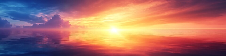 Beautiful sunset ocean horizon landscape background wallpaper scenic nature photography image stock photo