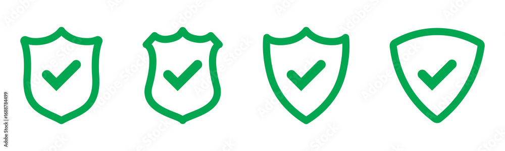 Aufkleber check mark icon button set. check box icon with right or yes checkmark icons. checkmark icons in gre
