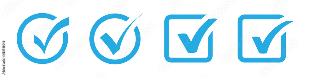 Poster checkmark icon color editable on white background. tick mark with checkbox icon. green checkmark sig