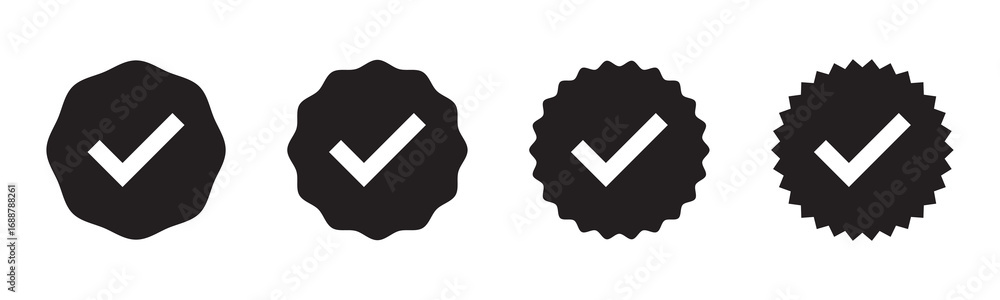 Poster tick mark with checkbox icon. green checkmark sign for app, ui, website. vector illustration on tran