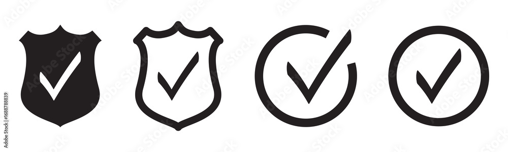 Aufkleber check box icon with correct, accept checkmark icons tick box checked. approve symbol. check mark ico