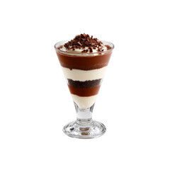 Delicious Chocolate Layered Dessert in Glass