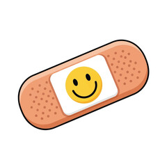 Illustration of a bottle of Kidz syrup with a label featuring a smiling sun and rainbow.