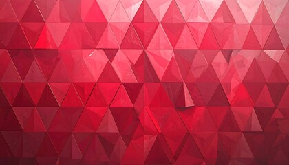 Obraz premium Abstract geometric pattern of varying shades of red triangles