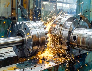 Metalworking process with sparks