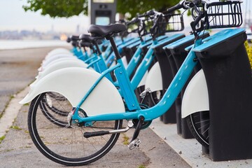 Bicycle rental in the center of Istanbul. Bicycle sharing. Bicycle rental app. Rent bikes. Public...