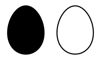 Simple line sketch of a goose egg, icon, vector, line art, minimalist, sketch.