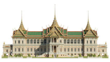 Fototapeta premium Majestic Architectural Rendering of Bangkoks Grand Palace