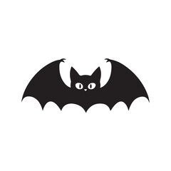Fototapeta premium Bat in flight silhouette, A black silhouette of a bat in flight with wings spread, night wildlife art, Black Bat Silhouettes in Flight