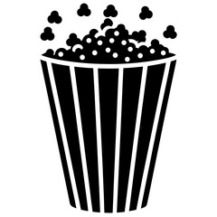 unique silhouette of a popcorn bucket