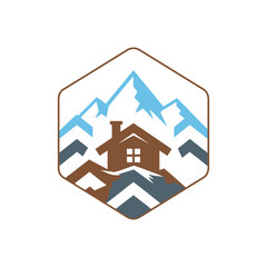 Mountain Cabin Logo Design: A Cozy Retreat in Nature.