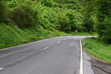 road through Brohltal, Eifel in Germany